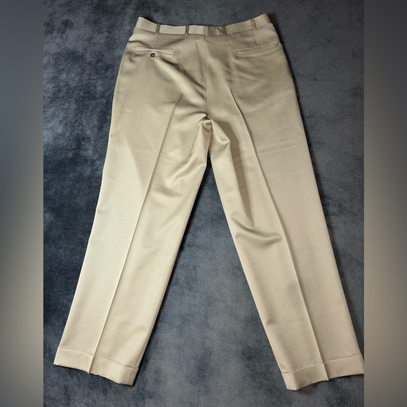Nordstrom JB Britches Size 36W Khaki Pleated Front Business Wedding Dress Pants - Picture 11 of 11
